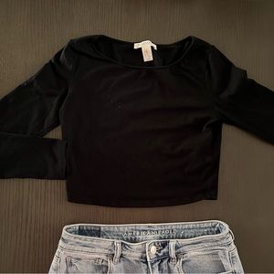 Forever 21 Long Sleeve Crop Top